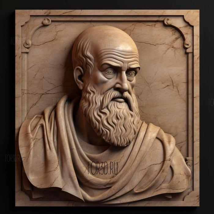 Hippocrates 3 stl model for CNC